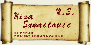 Miša Samailović vizit kartica